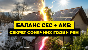 Від літнього надлишку до зимового дефіциту: як PSH впливає на баланс СЕС і АКБ