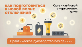 Как подготовиться к новой волне отключений: организовываем «энергоуголок» дома