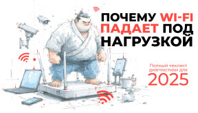 Почему Wi-Fi падает под нагрузкой? Полный чек-лист диагностики для 2025 года
