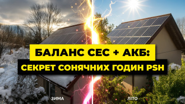 Від літнього надлишку до зимового дефіциту: як PSH впливає на баланс СЕС і АКБ