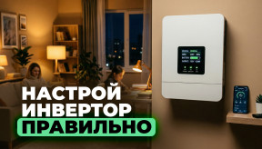 Ваш инвертор специально не заряжает аккумулятор. И это правильно