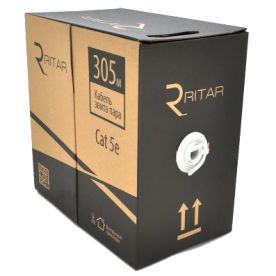 Кабель Ritar зовнішній КНП UTP (4*2*0.5) 4p 24 AWG ПЕ (305м) чорний