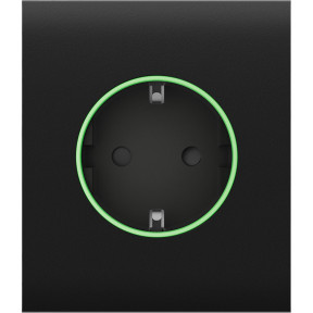 Ajax СenterCover (smart) [ type F ] Black - Передня панель та кришка розетки купити