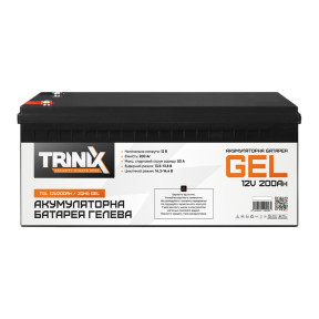 Акумуляторна батарея гелева 12В 200Аг Trinix TGL12V200Ah/20Hr GEL фото