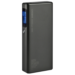 VIDEX VPB-323 – Зовнішній акумулятор (20000mAh, 130W, PD 100W, LCD) купити