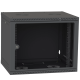 Шафа телекомунікаційна двері скло (чорна) IPCOM 9U 600x450