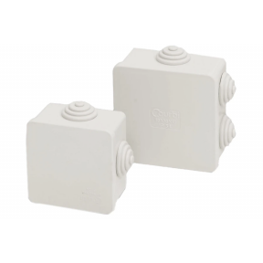 Коробка (03221003656) распределительная 65x65x40 серая с кабельными вводами купить