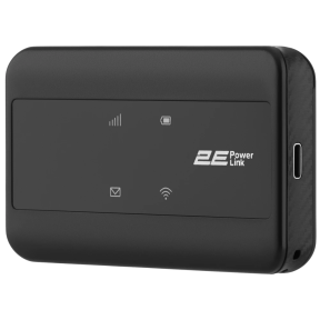 Мобильный маршрутизатор 2E PowerLink (MiFi-2) LTE, Wi-Fi4, 1xType-C, 1xCRC9, 2100мА·ч черный фото