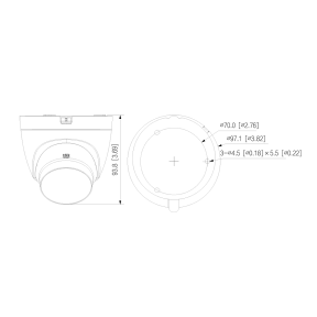 Dahua Technology DH-HAC-HDW1200CLQP-IL-A (2.8 мм) - 2Мп HDCVI відеокамера з подвійним підсвічуванням в Україні