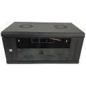 Шкаф EServer 4U 600х350х284, стекло, черный