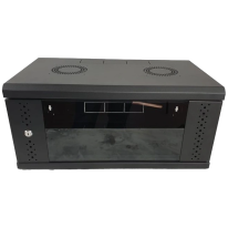 Шкаф EServer 4U 600х350х284, стекло, черный