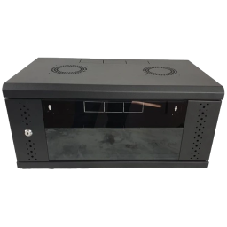 Шкаф EServer 4U 600х350х284, стекло, черный