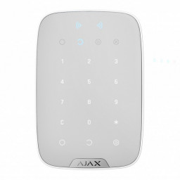 Клавиатура с поддержкой бесконтактных карт и брелоков Ajax KeyPad Plus Белая