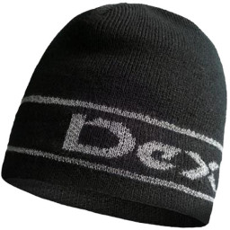 Шапка водонепроникна Dexshell Beanie Reflective Logo чорна з лого L/XL 58-60 см