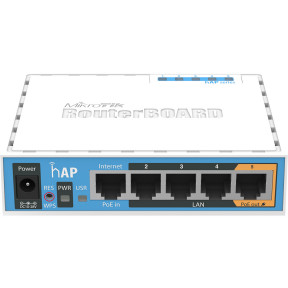 2.4GHz Wi-Fi точка доступу з 5-портами Ethernet MikroTik hAP (RB951Ui-2nD) - фото №2 2.4GHz Wi-Fi точка доступу з 5-портами Ethernet MikroTik hAP (RB951Ui-2nD) зображення
