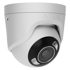 Ajax TurretCam HL (8 Mp/2.8 mm) White - Дротова купольна IP-камера з гібридним підсвічуванням фото