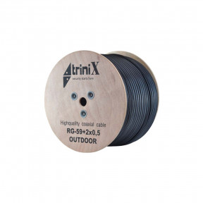 Кабель комбінований коаксіальний + живлення TRINIX RG59 + 2×0.5/Roll бухта 305м - фото №2 Кабель комбінований коаксіальний + живлення TRINIX RG59 + 2×0.5/Roll бухта 305м зображення