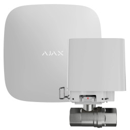 Ajax Hub2 (2G) Білий + WaterStop 1/2" (DN15) Білий - Комплект перекриття води