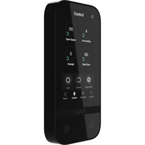 Ajax KeyPad TouchScreen Black - Беспроводная клавиатура с сенсорным экраном и бесконтактной авторизацией фото