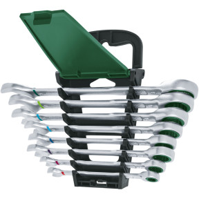 Bosch 1600A027PS - Набор ключей комбинированных с храповиком, 8шт фото