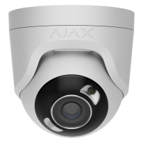 Ajax TurretCam HL (8 Mp/2.8 mm) White - Дротова купольна IP-камера з гібридним підсвічуванням