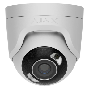 Ajax TurretCam HL (8 Mp/2.8 mm) White - Дротова купольна IP-камера з гібридним підсвічуванням купити