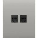 Ajax CenterCover (LAN) Oyster - Передня панель для вбудованої інтернет-розетки