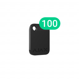 Защищенный бесконтактный брелок для клавиатуры Ajax Tag Черный (100 шт)