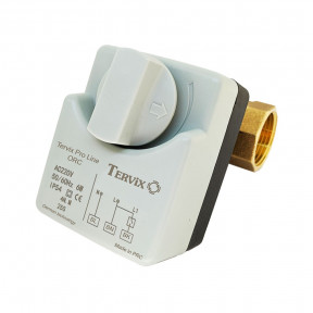 2-ходовий кульовий клапан н/з 1″ DN25 з електроприводом Tervix Pro Line ORC