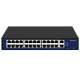Hedy HN24H2G-300 – PoE комутатор (24xPoE 100M, 2xUplink 1G, 300W, Extend 250m)