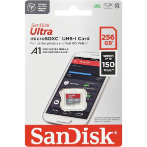 Карта памяти SanDisk 256GB microSD class 10 UHS-I Ultra (SDSQUAC-256G-GN6MN) в Украине