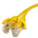 Патч-корд литой желтый 5е UTP RJ45 1м
