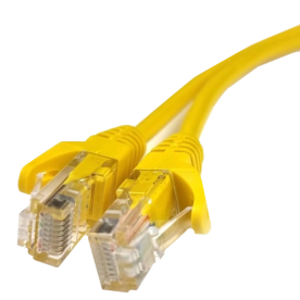 Патч-корд литой желтый 5е UTP RJ45 1м