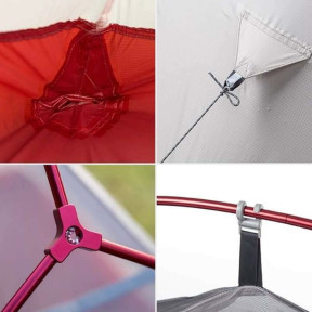 Палатка сверхлегкая одноместная с футпринтом Naturehike Cloud Up 1 Updated NH18T010-T, 20D, серо-красный Цена