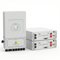 Комплект Гібридний інвертор Deye SUN-8K-SG05LP1-EU-AM2-PLUS (8 кВт, 1 фаза) + 2 Акумулятори Deye SE-G5.1 Pro-B (10.24 кВт·год, LiFePO4)
