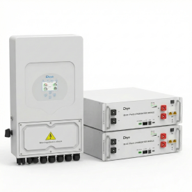 Комплект Гібридний інвертор Deye SUN-8K-SG05LP1-EU-AM2-PLUS (8 кВт, 1 фаза) + 2 Акумулятори Deye SE-G5.1 Pro-B (10.24 кВт·год, LiFePO4)