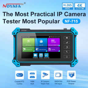 NOYAFA NF-IPC715 – Тестер камер видеонаблюдения (5" IPS, 4K H.265, 8MP TVI/CVI/AHD, PoE/12V, TDR) фото