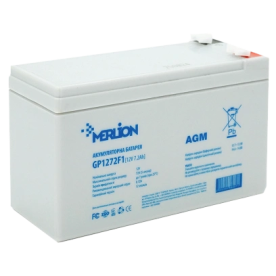 Merlion GP1272F1 – Акумуляторна батарея AGM (12V, 7.2Ah, клеми F1, VRLA)
