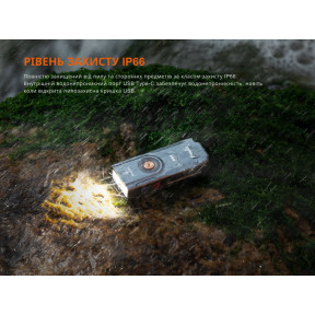 Ліхтар наключний Fenix E06R сірий в Україні