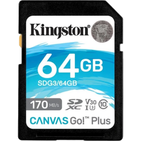 Модуль флэш-памяти Kingston 64GB SDXC Canvas Go Plus 170R C10 UHS-I U3 V30 купить