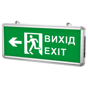 LED світильник аварійний "ВИХІД ЗІ СТРІЛКОЮ" двосторонній TITANUM 230V (TL-EM101-D) зображення