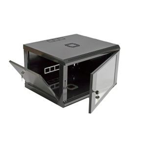 Шкаф 19" , 600x500x373мм (Ш*Г*В), эконом, акриловое стекло, черный 6U фото