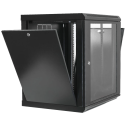 Шкаф 19"12U, 600х600х640мм акриловое стекло, черный