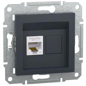 Schneider Electric Asfora EPH4300169 - РОЗЕТКА КОМПЬЮТЕРНАЯ RJ45 UTP КАТ. 5Е АНТРАЦИТ купить