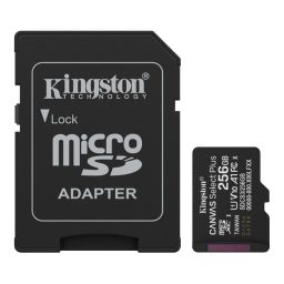 Карта памяти Kingston microSD 256GB C10 UHS-I A1 V10 R150MB/s + SD