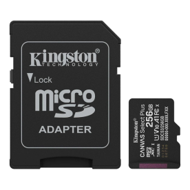 Карта памяти Kingston microSD 256GB C10 UHS-I A1 V10 R150MB/s + SD