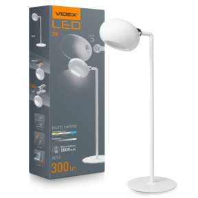 VIDEX VLE-TF18W 3W 3000-5500K 220V - LED лампа настольная с аккумулятором - фото №8 VIDEX VLE-TF18W 3W 3000-5500K 220V - LED лампа настольная с аккумулятором купить