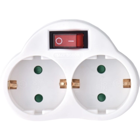 Адаптер с выключателем EMOS P0063 2 розетки