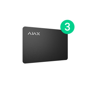 Защищенная бесконтактная карта для клавиатуры Ajax Pass Черная (3 шт) - фото №1 Защищенная бесконтактная карта для клавиатуры Ajax Pass Черная (3 шт) купить