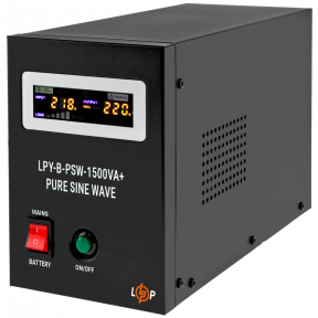 Резервне ДБЖ LogicPower LPY-B-PSW-1500VA+ 1050W 10A/15A 24V (4130) - фото №1 Резервне ДБЖ LogicPower LPY-B-PSW-1500VA+ 1050W 10A/15A 24V (4130) купити